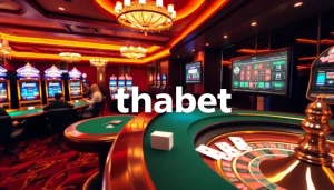 Experience luxury at THABET, where casino tables and slot machines create excitement.