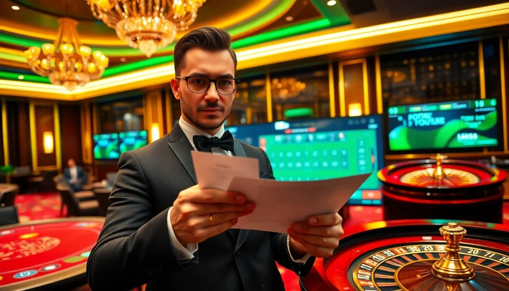 Bet on แทงบอลโลก with high-stakes casino action featuring vibrant gaming visuals and confident players.