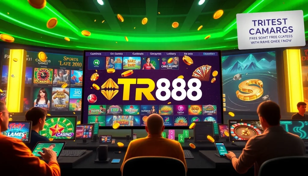 Engaging TR88 online gaming experience featuring dynamic games and promotional offers.