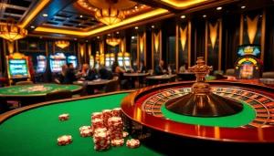 Players betting at casino tables highlighting 555win's thrilling gambling experience.