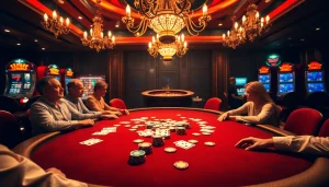 Experience thrilling gaming at https://thabet.vegas/ with luxury poker tables and vibrant slot machines.