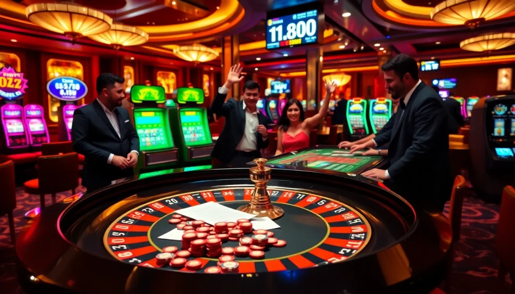 Players celebrate their wins at the luxurious gambling scene at https://lc88.jpn.com/, showcasing excitement and high-stakes action.