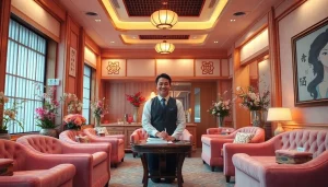 京都のソープランドの豪華な内装。上品な雰囲気とプレミアムサービスを備える。