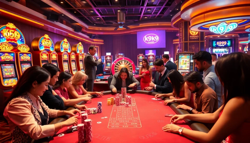 Experience k9k9 thrill at a luxurious casino table with vibrant poker chips and an exciting roulette wheel.
