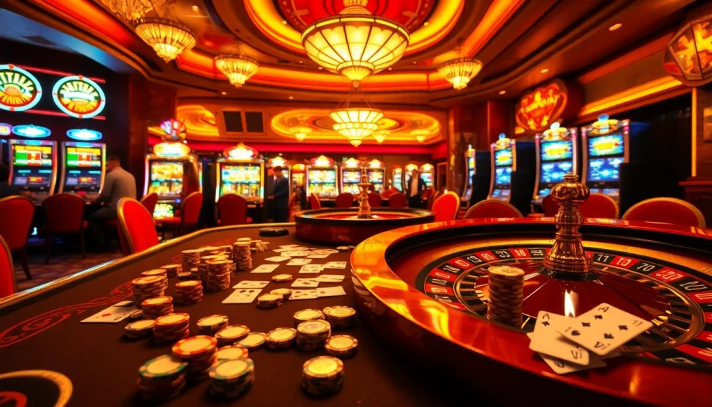 Engage in thrilling gameplay at 789 P, featuring vibrant poker tables and exciting slot machines.