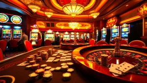 Engage in thrilling gameplay at 789 P, featuring vibrant poker tables and exciting slot machines.