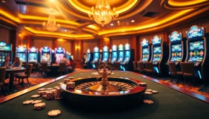 Experience the thrill of the onicplay casino with poker chips and roulette excitement.