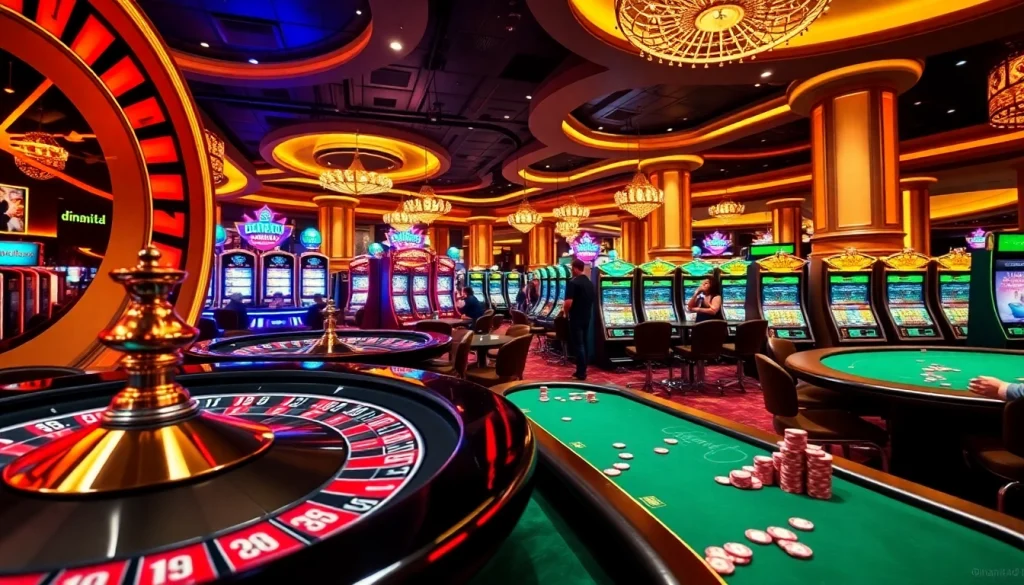 Experience thrilling wins and excitement with dinamit4d in a luxurious casino setting.