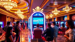 Experience excitement with slot777 login at vibrant casino slots featuring players celebrating wins.