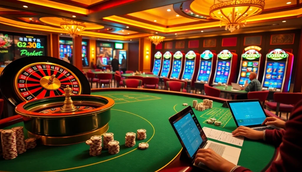 Experience the thrill of gambling at GG88 with vibrant slot machines and high-stakes poker tables.