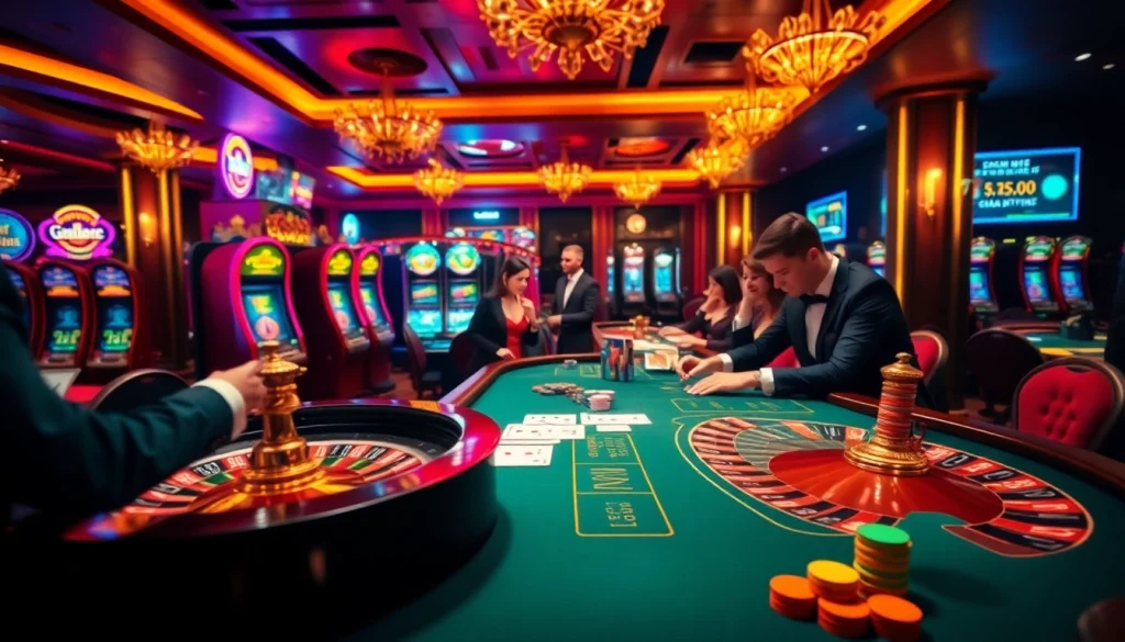 Engage in thrilling gameplay at https://mmoo.gripe/ with a vibrant casino scene featuring poker and roulette.
