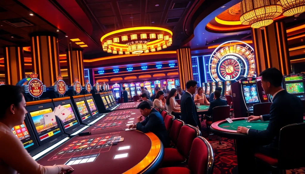 Experience the thrill at Nhà cái 789P with poker games and vibrant casino atmosphere.