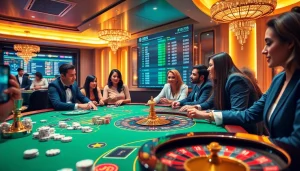 Một cảnh casino động thể hiện ứng dụng BetVIP với chip poker và bánh xe roulette, làm nổi bật sự hứng khởi.