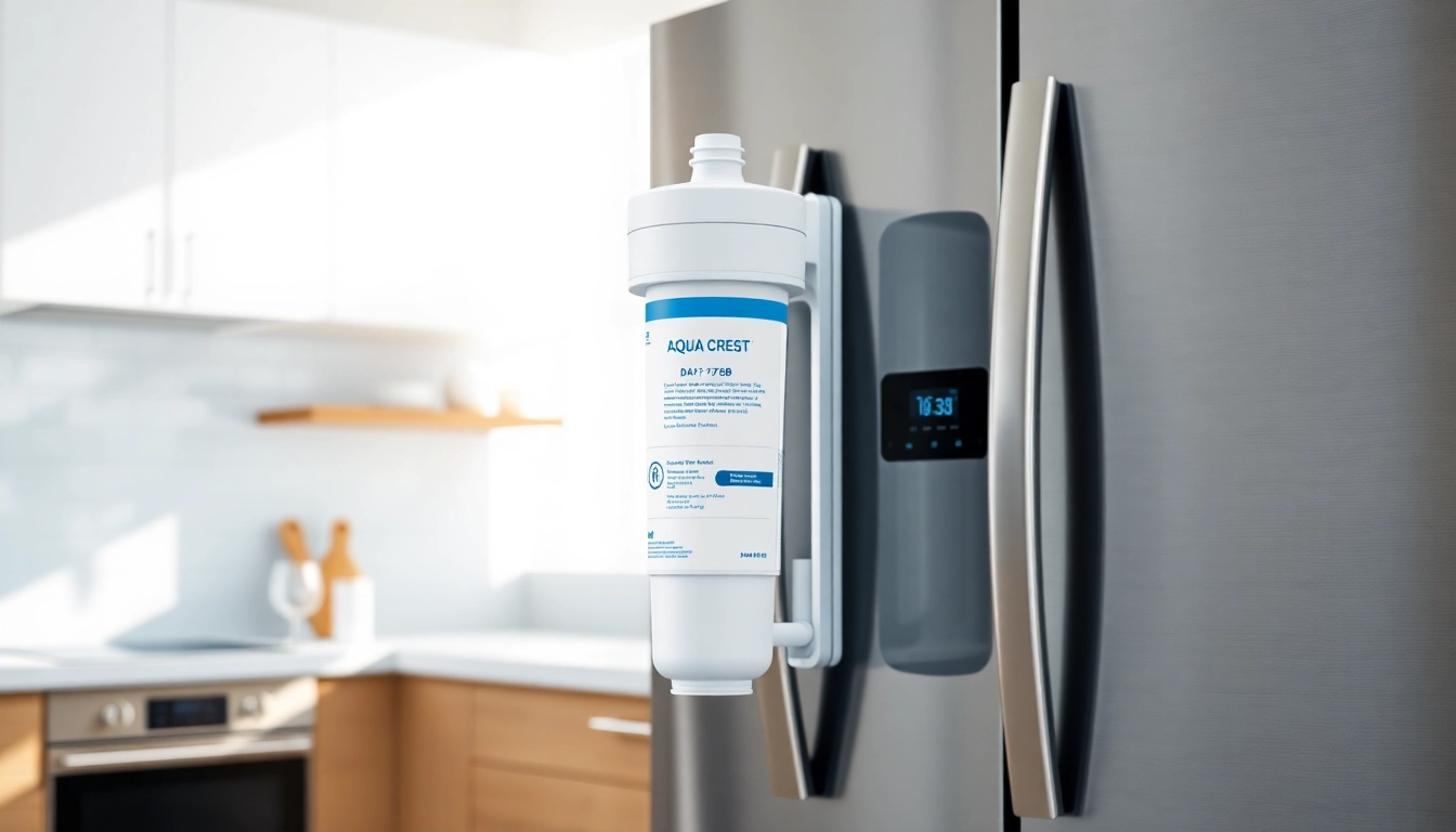 AQUA CREST DA97-17376B Replacement for Samsung DA97-08006C installed in a modern refrigerator.