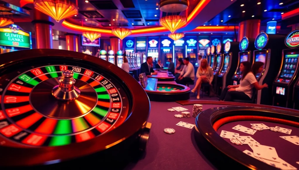 K9K9 scene showcasing poker chips and cards on a vibrant casino table