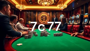 Winning strategy at the 7c77 casino table with players enjoying poker and roulette.