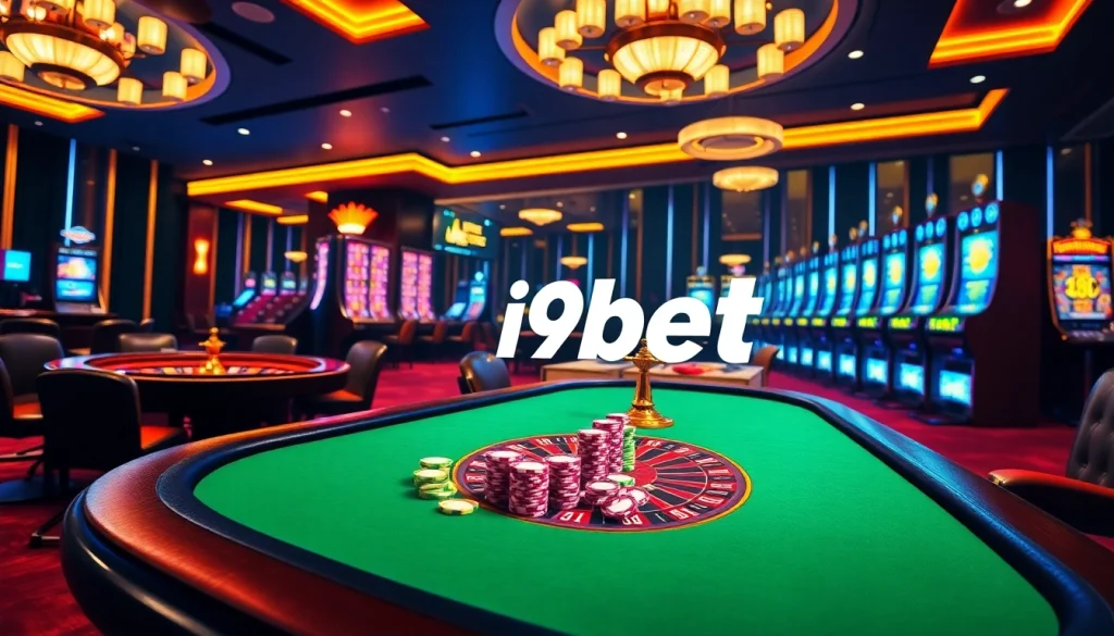 Exciting online gaming experience at i9bet featuring colorful casino elements.