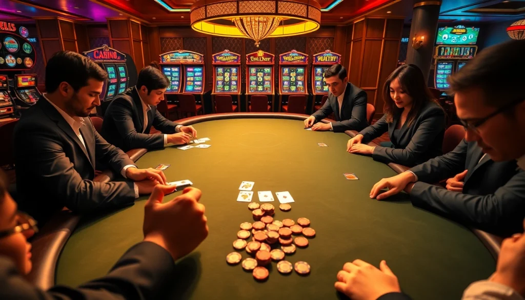 Experience high-stakes poker action at https://rr88.navy/ with focused players and vibrant casino elements.