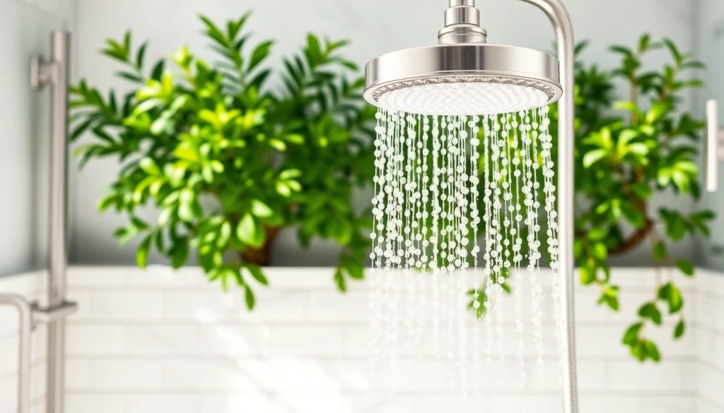 Transform your bathing experience with sunny shower USA, featuring a luxurious rain shower in a serene bathroom.