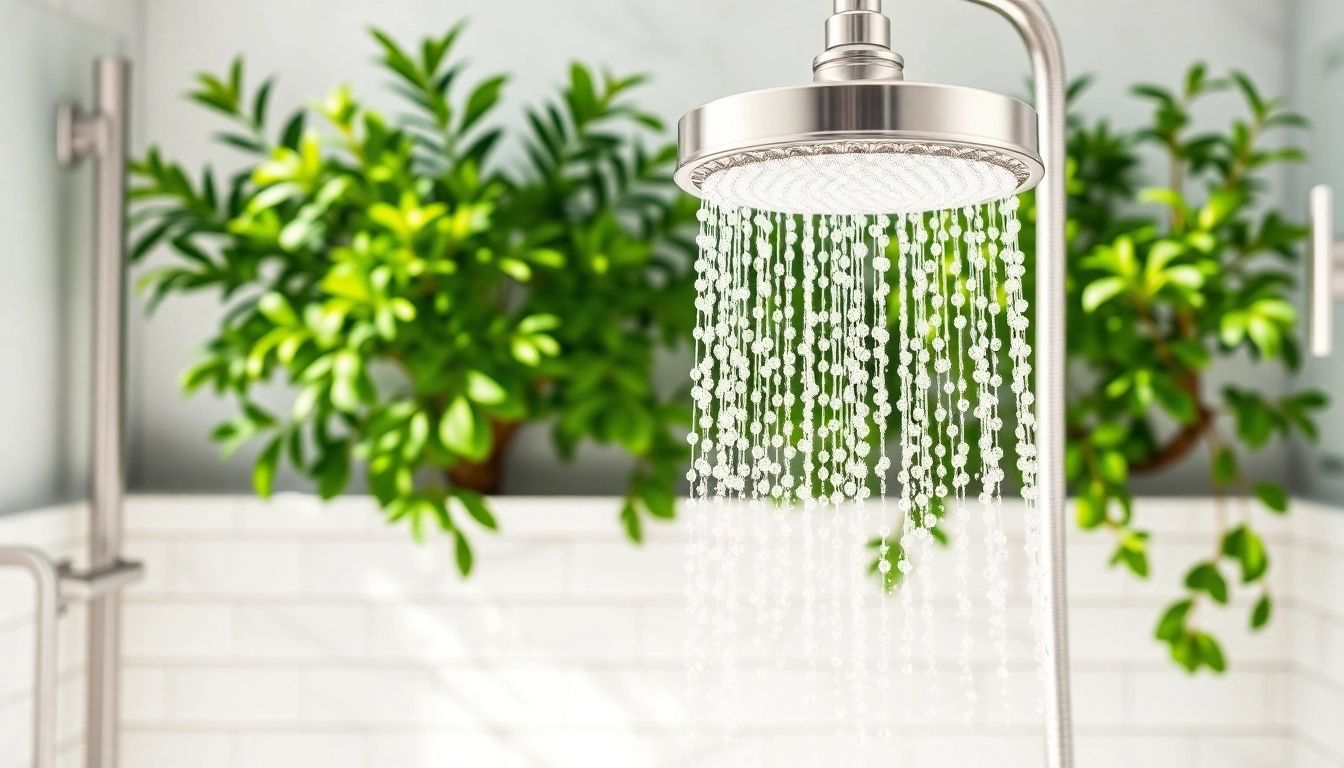 Transform your bathing experience with sunny shower USA, featuring a luxurious rain shower in a serene bathroom.