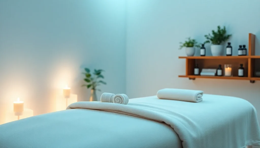 편안한 색상과 차분한 장식이 돋보이는 1인샵 마사지 룸