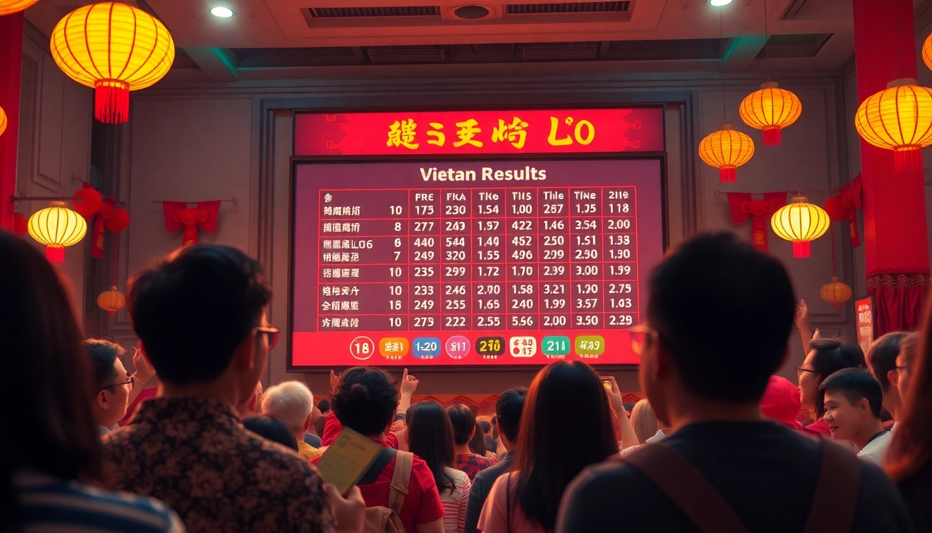 Exciting lottery draw for Song thủ lô with eager participants and ticket displays