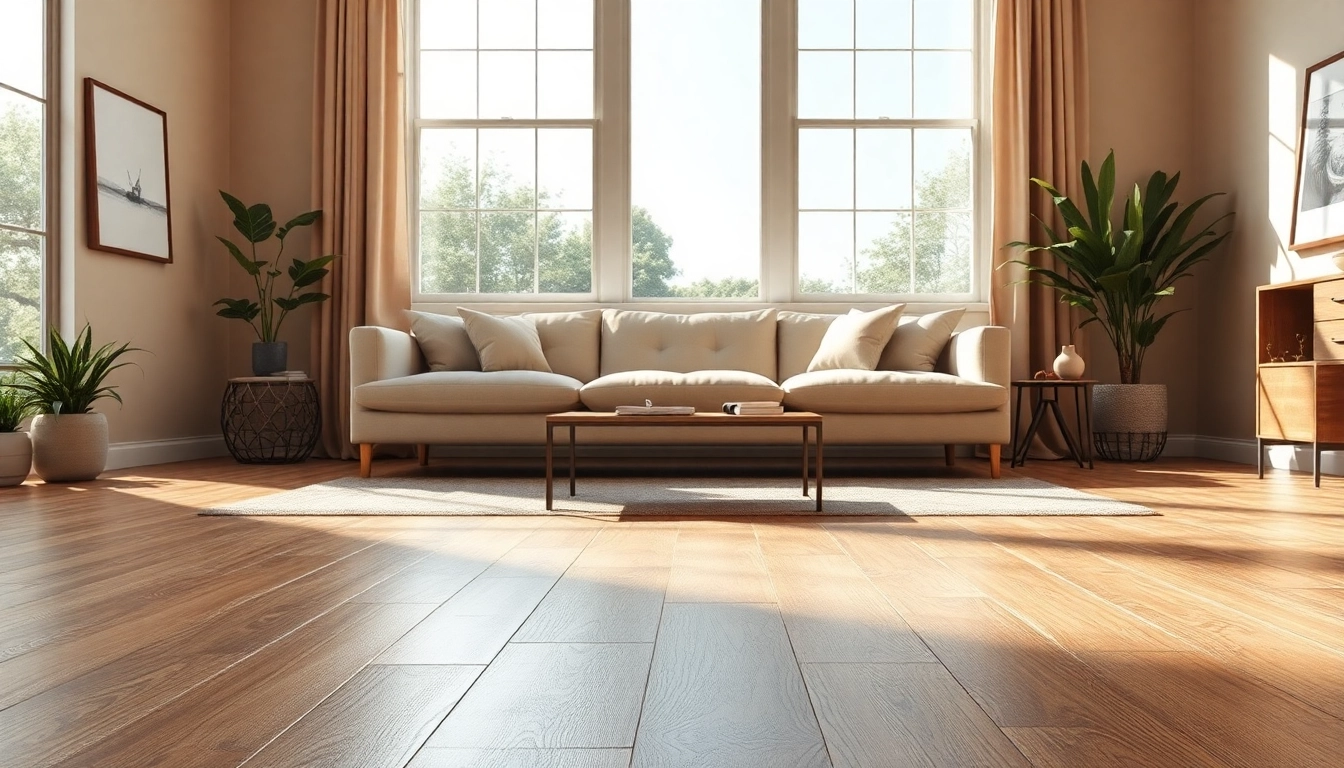 Showcasing high-quality vinyl flooring in a modern living room environment.