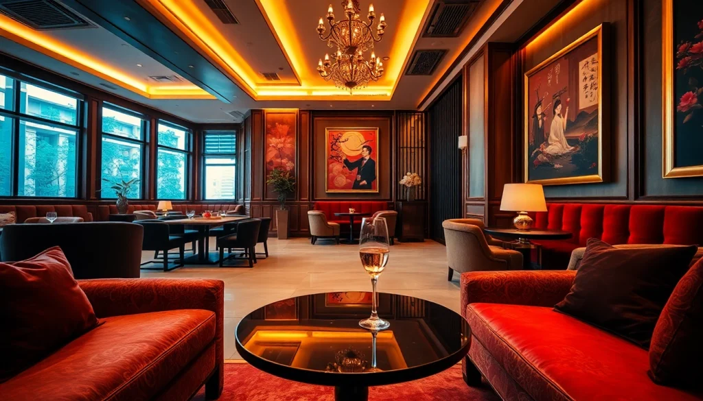 Luxurious lounge setting for premium Singapore escort services featuring elegant decor and cozy ambiance.