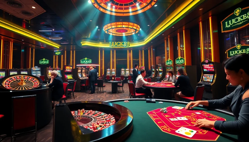 Experience the thrilling action of LUCK8 casino with vibrant tables and engaging players.