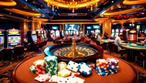 Adegan kasino yang mendebarkan dengan meja-meja berwarna-warni dan permainan yang seru di aurendezvousdesamis.com