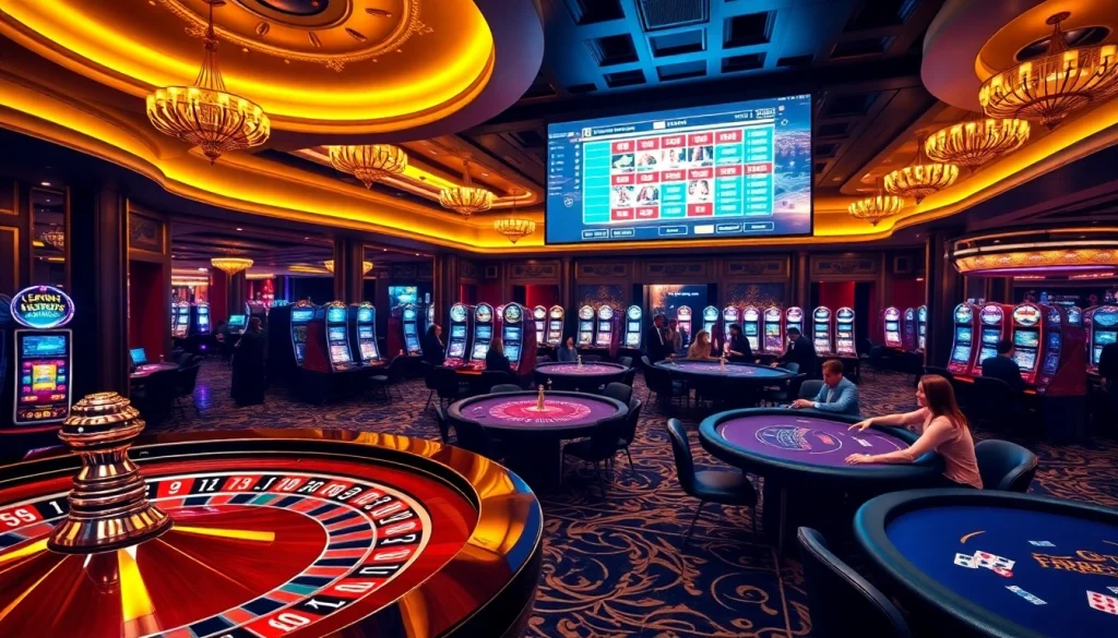 Découvrez l'excitation du casino en ligne avec des tables luxueuses et des machines à sous vibrantes.