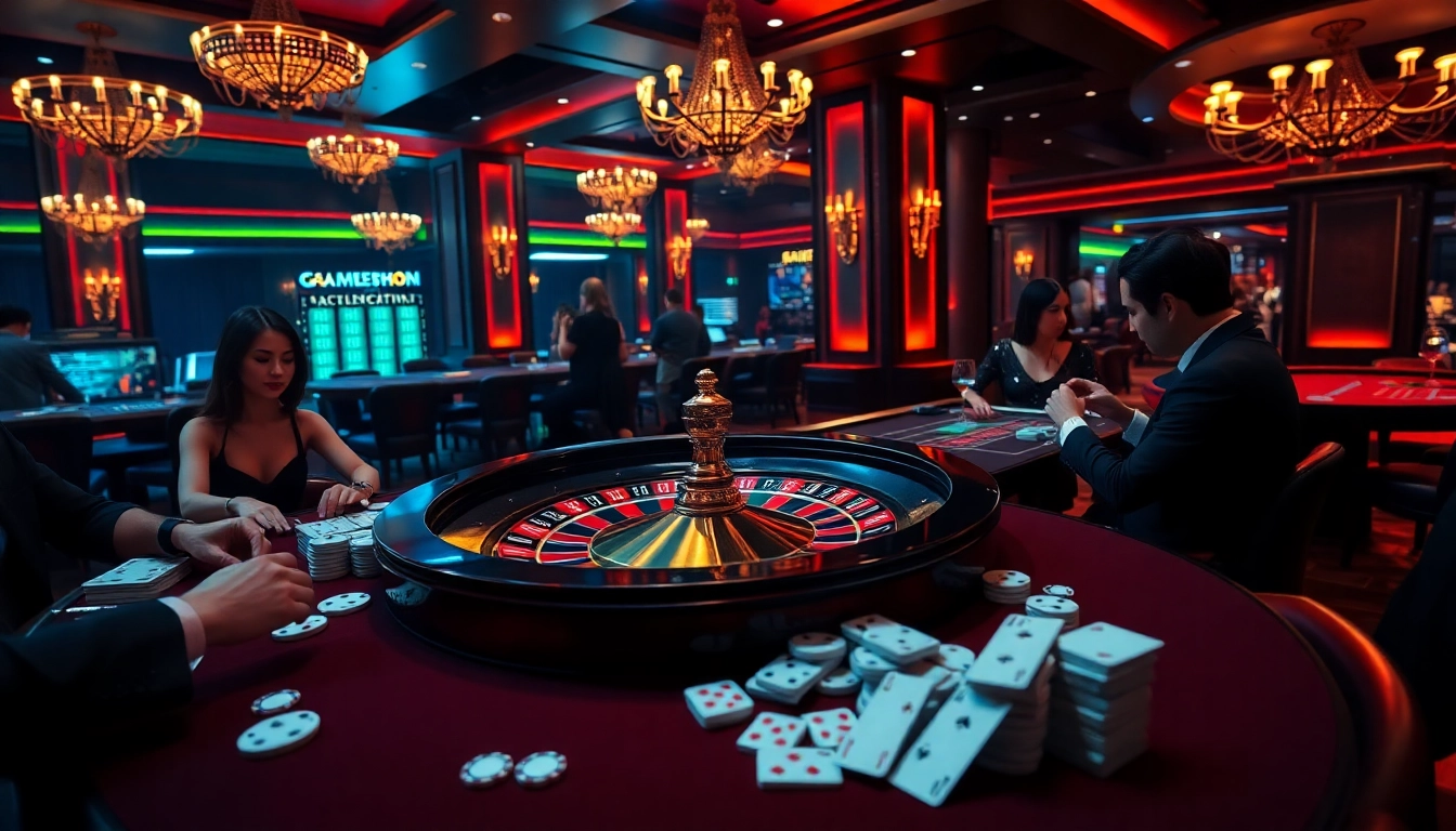 Engaging roulette action in a Truyên ma kinh dị casino environment showcasing thrilling gameplay.