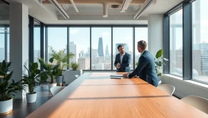 Architectural consultation Boston featuring a professional architect in a modern office.