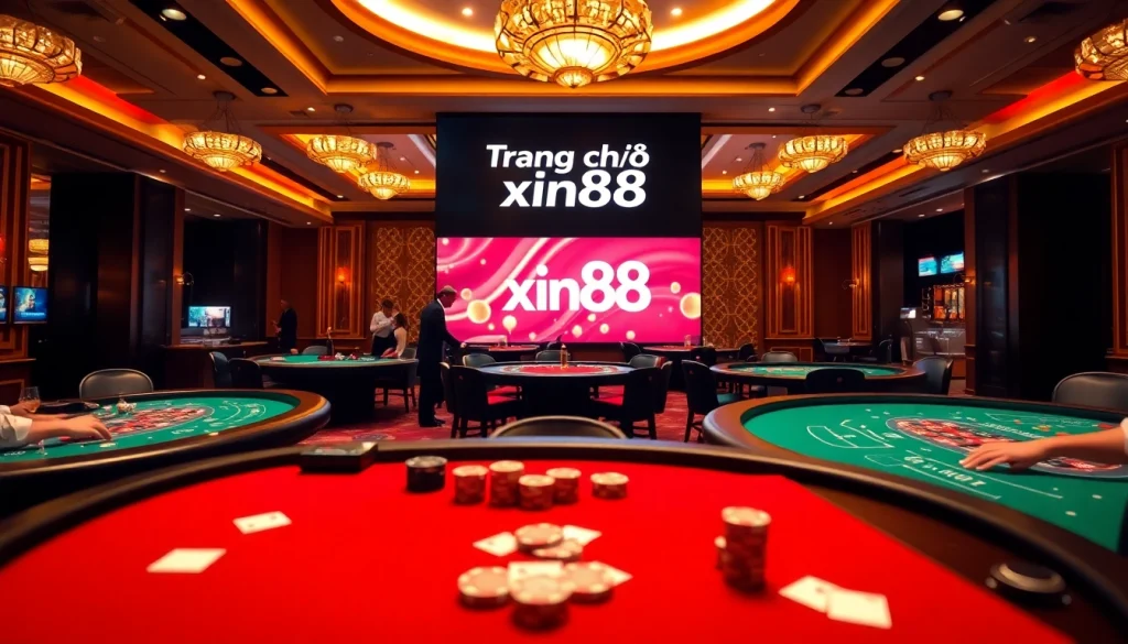 Experience the thrill of Trang chủ xin88 at a luxurious casino with engaging games and professional dealers.