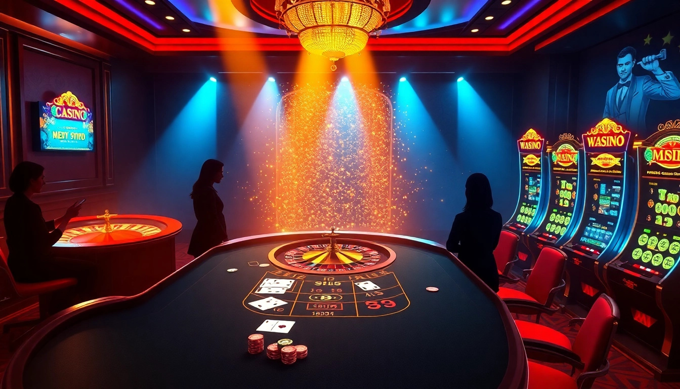 Participez à des jeux en ligne passionnants dans un casino en ligne luxueux avec des machines à sous vibrantes.