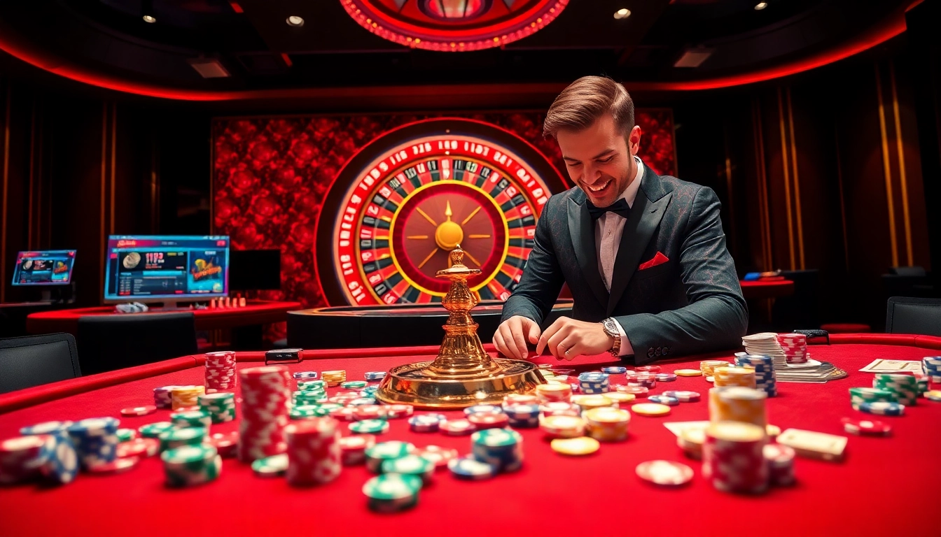 Experience the thrill of RR99 vip gaming at a luxurious casino table filled with action.