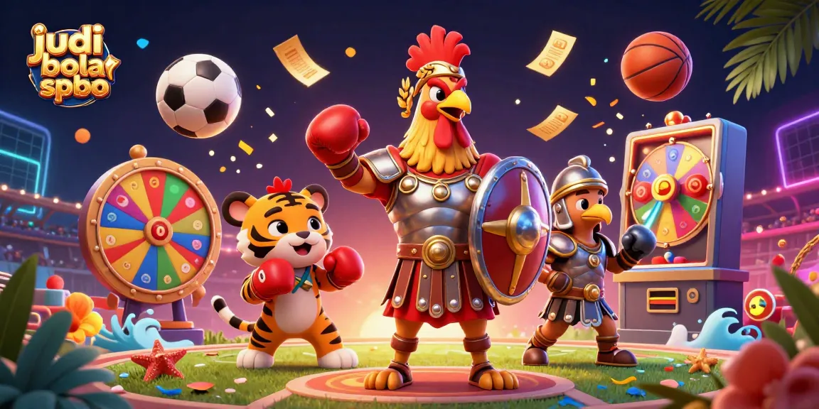 Engage in thrilling sports betting excitement with judi bola spbo in this dynamic 3D scene.